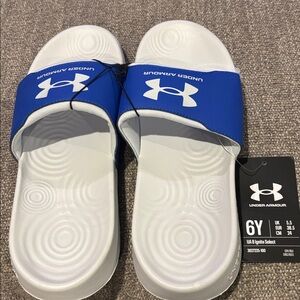 Under Armour Royal Blue and White Sandals
